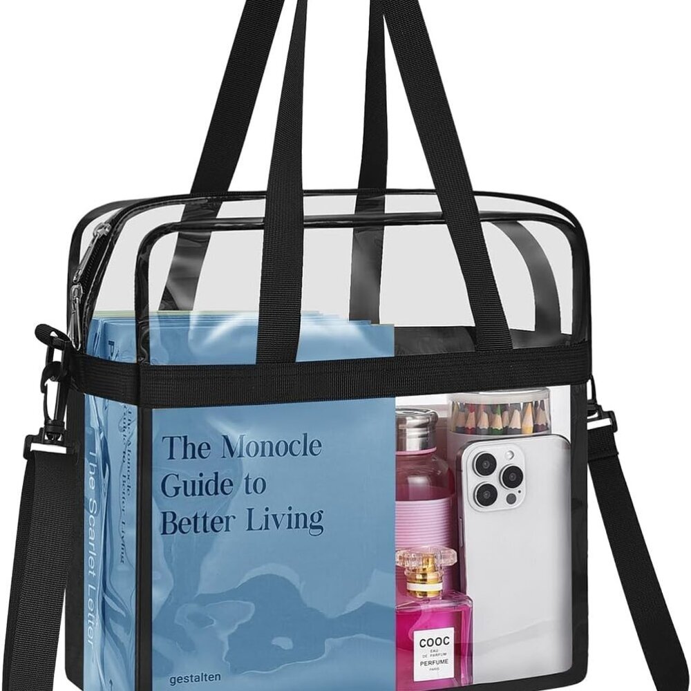 Clear Bag for Stadium Events 12×6×12 Clear Tote Bag for Concert,Sport,Festival